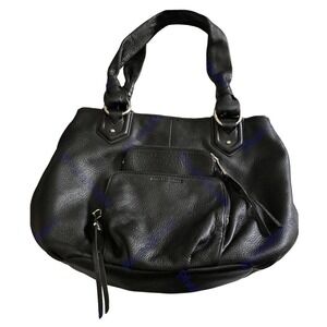 Aimee Kestenberg Black Genuine Leather Large Hobo Carryall Shoulder Bag Purse